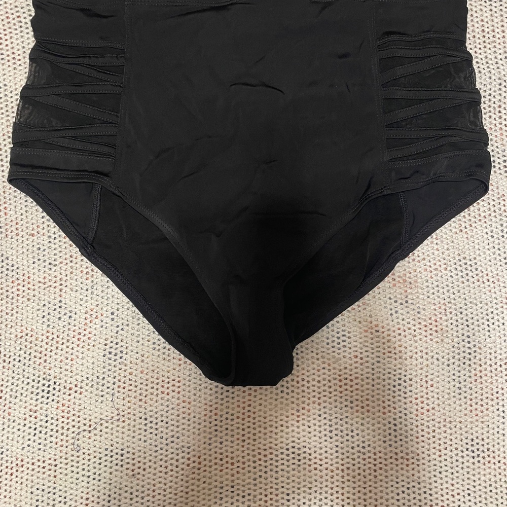 Torrid Black Ruched Swim Bottom